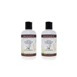 Legend\'s Creek Farm Goat Milk Lotion - Deeply Moisturizing Goat Milk Body Lotion for Body, Hand & Face - 9 oz Body Moisturizer with Shea Butter, Sunflower Oil, Aloe (2-Pack, Patchouli)