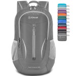 ZOMAKE Ultra Lightweight Packable Backpack 25L, Foldable Hiking Backpacks Water Resistant Small Folding Daypack for Travel(Dimgray NEW)