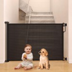 Retractable Baby Gate, Momcozy Extra Wide Mesh Baby Gates for Stairs, 33 Tall, Extends to 71 Wide, Pet Dog Gate for Doorways, Stairs, Hallways, Indoor/Outdoor