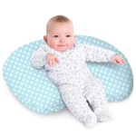 Little Grape Land Nursing Pillow for Infants, Breastfeeding Pillows, Baby Support Pillow for Nursing, Bottle Feeding, Tummy Time with Machine Washable Cover, Green Cross