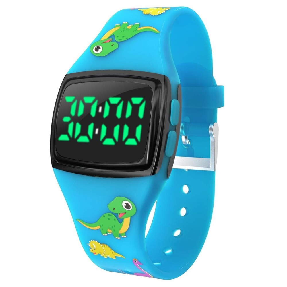 SKYROKU Toddler Potty Training Watch - Magnetic Charging, 5 Timing Modes, Ultra-Long Standby, Cute Dinosaur Design, Music & Flash Reminders, Silicone Strap, Large Dial for Easy Use (Blue)