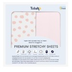 TotAha Premium Soft Pack n Play Sheets, Super Stretchy Jersey Knit Mini Crib Sheets Fitted, Silky Comfort Graco Pack and Play Mattress Sheets, 2 Pack