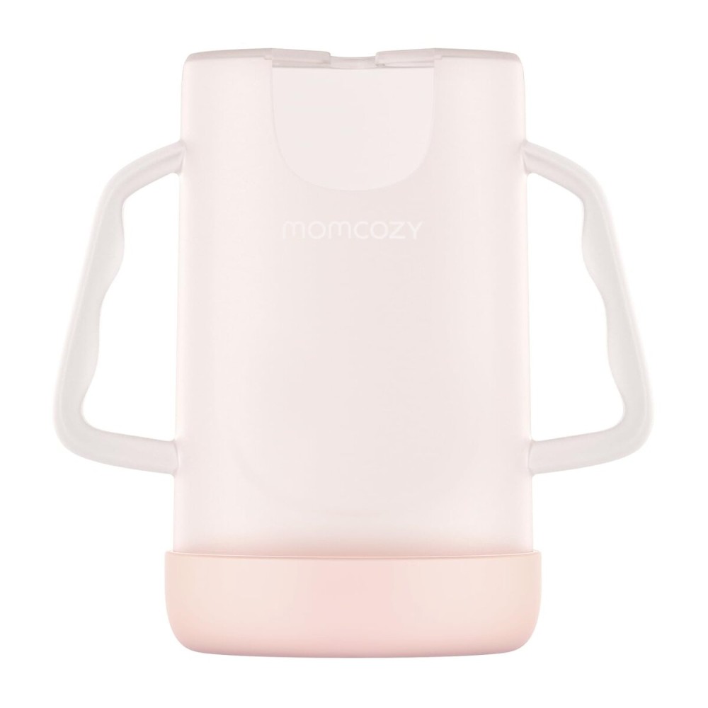 Momcozy Baby Pouch Holder No Squeeze, Baby Food & Juice Box Holder, Mess-Free, Easy Grip for Self-Feeding, BPA-Free & DEHP-Free, Must-Have for Babies, Pink