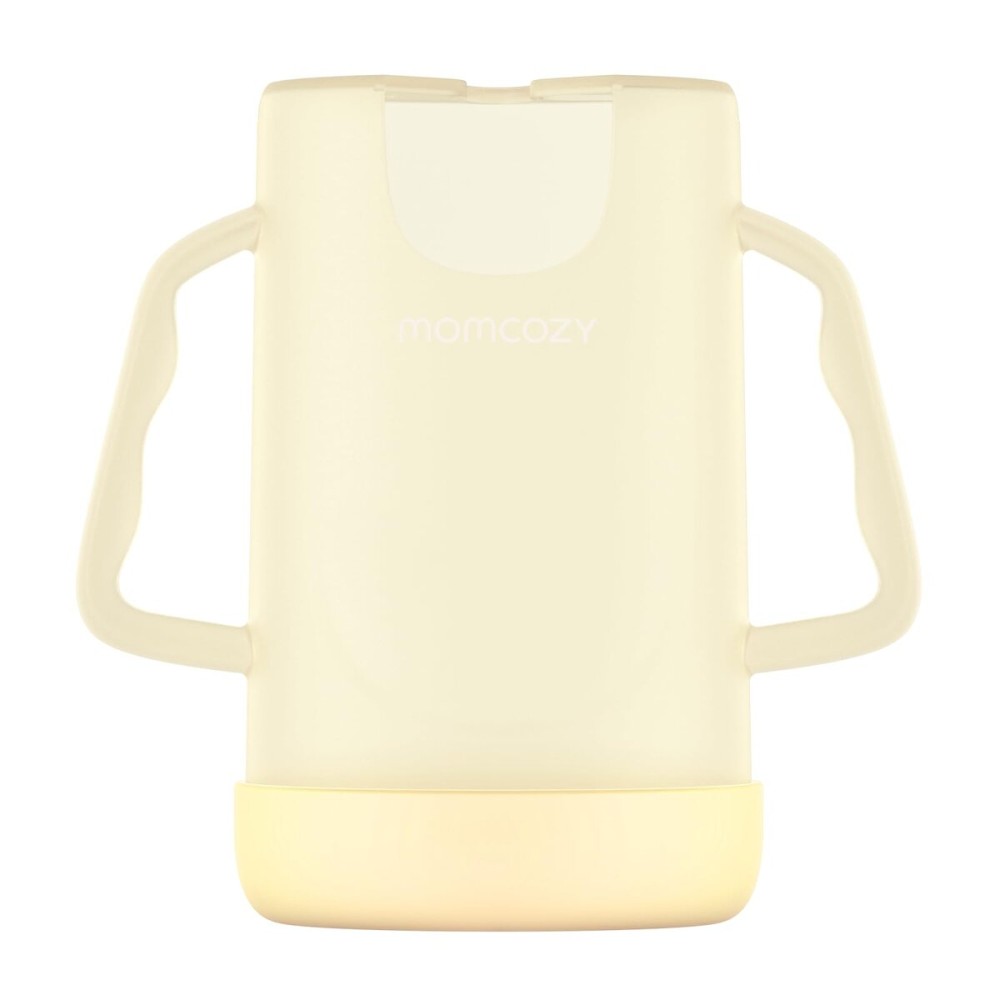 Momcozy Baby Pouch Holder No Squeeze, Baby Food & Juice Box Holder, Mess-Free, Easy Grip for Self-Feeding, BPA-Free & DEHP-Free, Must-Have for Babies, Yellow