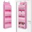 Giraffe Creation Over Door Organizer with 4 Large Capacity Pockets, Heavy Duty Hanging Organizer Storage for Closet Bathroom Nursery Bedroom Dorm, Toys Cosmetics Sundries and Baby Essentials, Pink