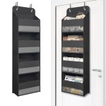 Giraffe Creation Over Door Organizer with 4 Large Capacity Pockets, Heavy Duty Hanging Organizer Storage for Closet Bathroom Nursery Bedroom Dorm, Toys Cosmetics Sundries and Baby Essentials, Black