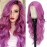 Long Purple Wig for Women 26Inch Wavy Curly Hair Wigs Synthetic Hair Replacement Wig Heat Resistant Hair Wig for Daily Party Use(26\'\' Purple)
