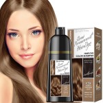 Joyful Young Natural Color Hair Dye Shampoo 3 IN 1, Instant Hair Coloring, Gray Coverage for Men & Women, Beard Dye Vegan Ammonia Free & Paraben-Free, Champ Para Canas Mujer & Hombre (GOLDEN BROWN)