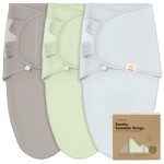 KeaBabies 3-Pack Organic Baby Swaddle Sleep Sacks - Swaddles for Newborns, Infant 0-3 Months, Baby Girls, Boys, Soft & Snug Newborn Sleep Sack, Nursery Swaddling Blankets (Ripple)