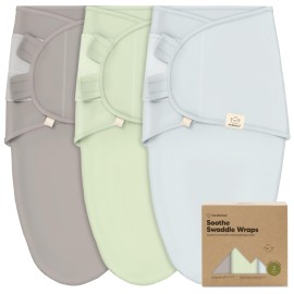 KeaBabies 3-Pack Organic Baby Swaddle Sleep Sacks - Swaddles for Newborns, Infant 0-3 Months, Baby Girls, Boys, Soft & Snug Newborn Sleep Sack, Nursery Swaddling Blankets (Ripple)