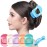 RC ROCHE 6 Pcs Flat Claw Hair Clips for Women Thick Hair French Round Duckbill Square Secure Strong Hold Grip Clamps Barrettes Curved No Slip No Crease Plastic Styling Cute, Medium Pastel