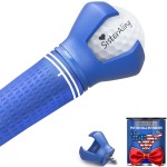 SisterAling 3-Prong Golf Ball Retriever Grabber Pick Up,Back Saver Claw Put On Putter Grip,Suction Cup Ball Grabber,Sucker for Golf Screws Tool (1 Pack, Blue)