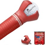 SisterAling 3-Prong Golf Ball Retriever Grabber Pick Up,Back Saver Claw Put On Putter Grip,Suction Cup Ball Grabber,Sucker for Golf Screws Tool (1 Pack, Red)