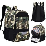 Hsmihair Soccer Bag-Soccer Backpack&Backpack for&Football Volleyball& Basketball,with Ball Compartment and Training Package