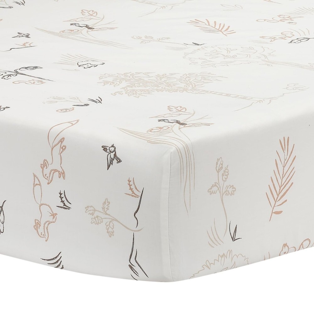 Lambs & Ivy Treetop Fox Woodland Breathable Cotton Fitted Crib/Toddler Sheet