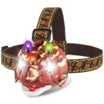 Triceratops LED Headlamp Dinosaur Headlamp for Kids Camping Gear Essentials Dinosaur Toy Headlights Flashlight for Boys Girls or Adults Ideal Gift for Birthday, Halloween, Christmas, New Year