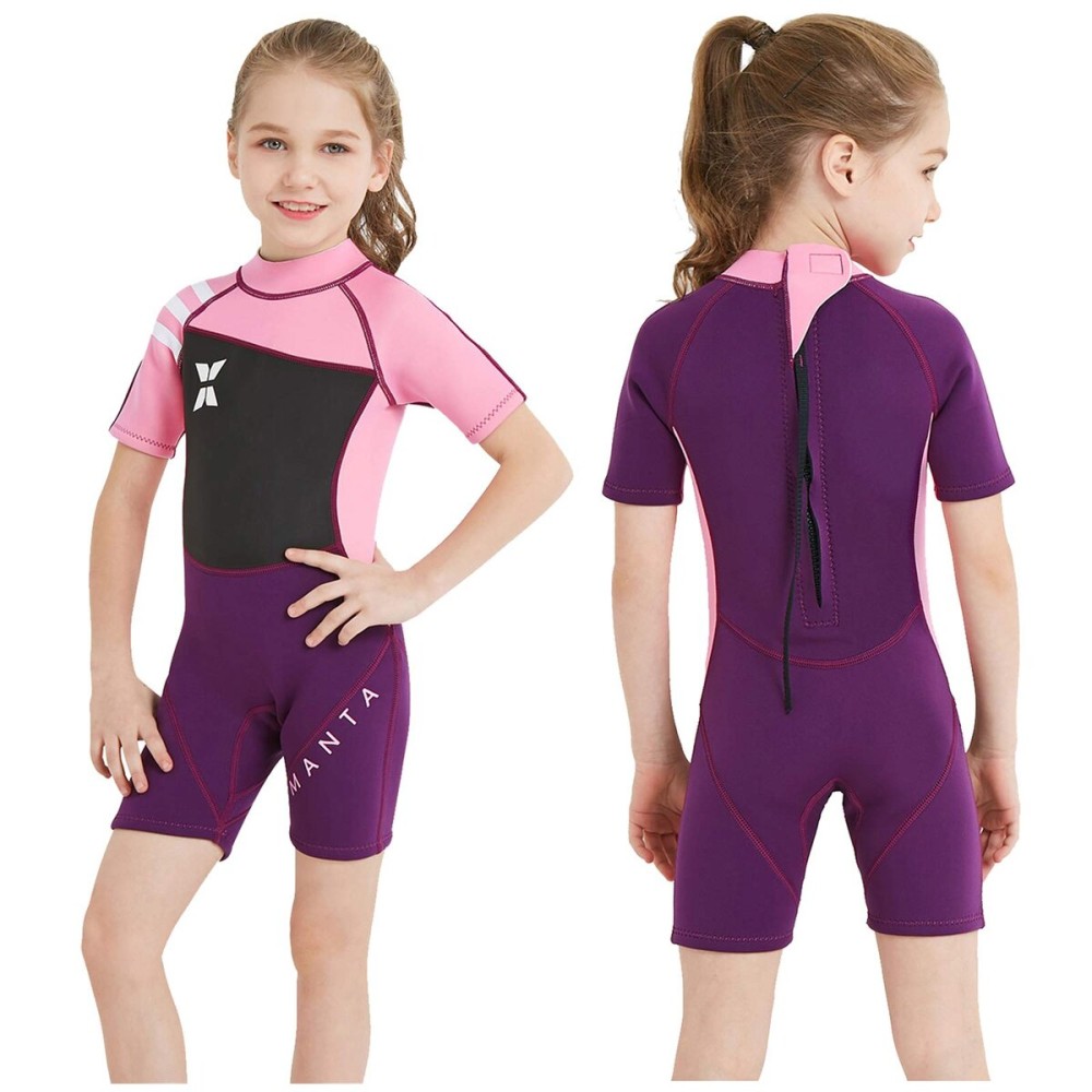NATYFLY Kids Wetsuit, 2.5mm Neoprene Thermal Swimsuit, Full Wetsuit for Girls Boys and Toddler, Long Sleeve Kids Wet Suits for Swimming