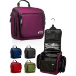 Travel Toiletry Bag for Men and Women - (10.6x10.6x3.2) Large Hanging Toiletry Organizer - Waterproof Hygiene Bag with Metal XXL Swivel Hook, with Sturdy Zippers and 19 Compartments for Toiletries