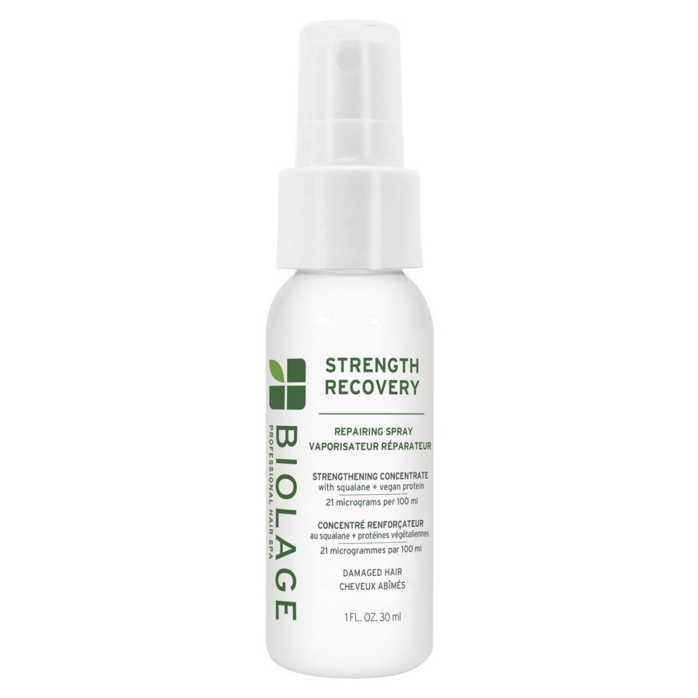 Biolage Strength Recovery Repairing Spray - Leave-In Treatment, Strengthens & Repairs Damaged Hair, Heat Protectant, Detangling Leave-In Treatment, With Olive Squalane & Vegan Proteins, 1 Fl Oz