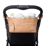 Itzy Ritzy Adjustable Stroller Caddy and Organizer Bag Featuring Front Zippered Pocket, 2 Built-In Interior Pockets & Adjustable Straps to Fit Nearly Any Stroller (Chai)