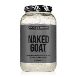 NAKED Goat Vanilla Protein Powder - Pasture Fed Goat Whey Protein Powder from Small-Herd Dairies - Only 3 Ingredients - GMO Free, Soy Free - All Natural - 23 Grams of Protein - 25 Servings