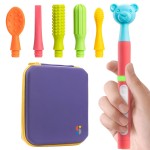 Special Supplies Buzz Buddy Oral Motor Stimulation kit with 6 Soft Textured Interchangeable Heads, Calm Sensory Needs, Support Speech, and Stimulate Self Feeding, Gentle Vibrations (Pink)