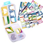 Zuihug 1Pack Travel Pill Organizer - 10 Compartments Pill Case, Compact and Portable Pill Box, Perfect for On-The-Go Storage, Pill Holder for Purse (White with 156 Stickers)