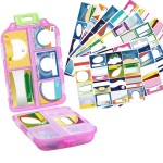 Zuihug 1Pack Travel Pill Organizer - 10 Compartments Pill Case, Compact and Portable Pill Box, Perfect for On-The-Go Storage, Pill Holder for Purse (Pink with 156 Stickers)