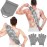 Anezus Exfoliating Back Scrubber Bath Gloves Set, Exfoliating Shower Towel with Shower Gloves for Body Scrub, Back Cleaner Wash Gloves to Remove Dead Skin (Grey)
