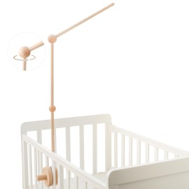 Baby Crib Mobile Arm,HBM 36 inch Wooden Mobile Arm for Crib Mobile Hanger for Crib Baby Girl Nursery Decor