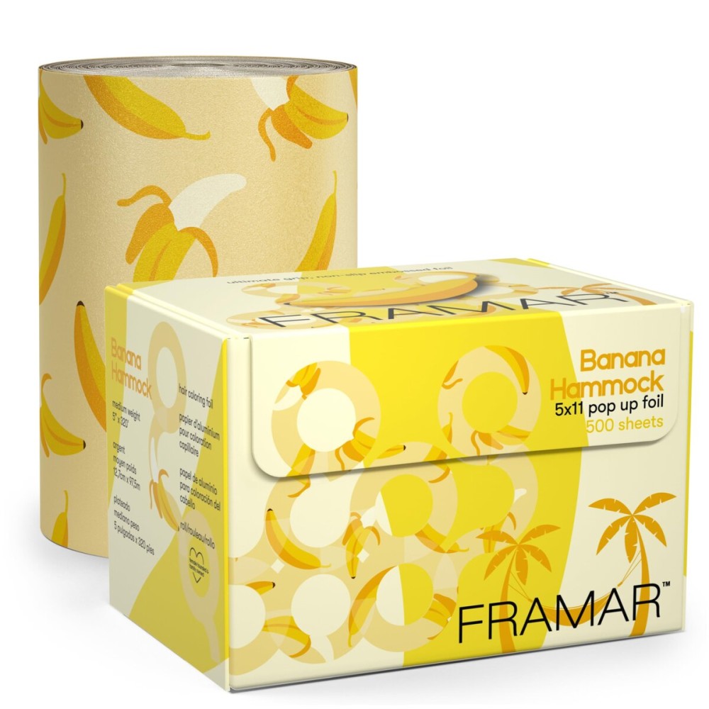 FRAMAR Banana Hair Foil - Hair Foils For Highlighting Long Hair, Highlight Foils For Hair Highlighting, Salon Foils For Hair Highlighting Kit, Salon Foils For Hair Stylist - 320 ft