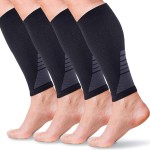 Calf Compression Sleeves for Men and Women - (2 Pair) Footless Compression Socks Support for Varicose Vein, Nursing, Pregnancy, Running - Leg Sleeve Brace for Shin Splints, Pain Relief and Swelling