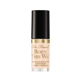 Too Faced Born This Way Super Coverage Multi-Use Concealer | Full Coverage, Non-Comedogenic, Oil Free + Long Lasting Concealer | Hyaluronic Acid + Coconut Water, 0.06 Fl Oz, Travel Size, Cloud