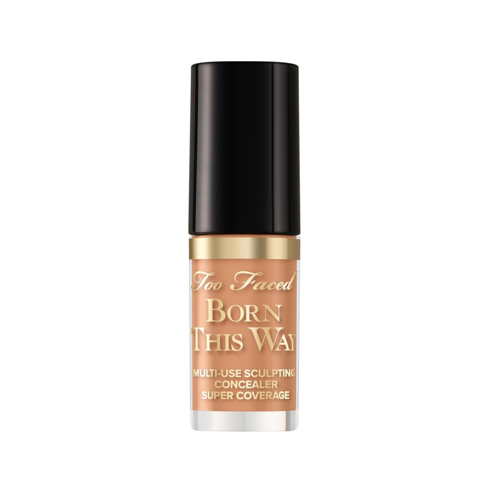 Too Faced Born This Way Super Coverage Multi-Use Concealer | Full Coverage, Non-Comedogenic, Oil Free + Long Lasting Concealer | Hyaluronic Acid + Coconut Water, 0.06 Fl Oz, Travel Size, Cookie