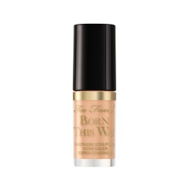 Too Faced Born This Way Super Coverage Multi-Use Concealer | Full Coverage, Non-Comedogenic, Oil Free + Long Lasting Concealer | Hyaluronic Acid + Coconut Water, 0.06 Fl Oz, Travel Size, Golden Beige