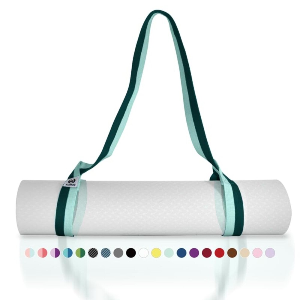 Tumaz Yoga Mat Strap [MAT NOT Included] (2 Sizes) with Extra Thick & Comfy Delicate Texture, Adjustable Yoga Mat Carrier