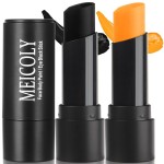 MEICOLY 2Pcs Black and Orange Face Body Paint Stick,Waterproof Face Paint for Halloween Pumpkin Tiger Lion Cosplay Makeup,Eye Black Stick for Baseball/Softball/Football/Lacrosse