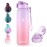 WEMEET Insulated Water Bottle with Removable Straw 24oz, 18/10 Stainless Steel Double Walled Metal Sport Water Bottle, for Work, Gym, Travel, School(PURPLE PINK)