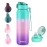 WEMEET 18/10 Stainless Steel Insulated Water Bottle, 24oz Leak Proof Water Bottle with Removable Straw, BPA-Free, Double wall, for Sports, Gyms, Travel, School(GREEN PINK PURPLE)