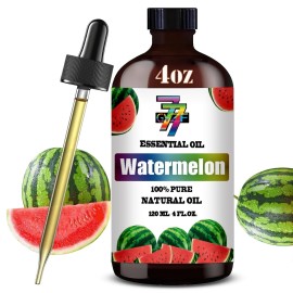 Watermelon Essential Oil (4 oz/120 ml) - Watermelon Oils for Aromatherapy, diffusers, humidifiers, Home fragrances, DIY Skincare, soap Making, DIY Candle Making, Relaxation, Yoga, and Meditation