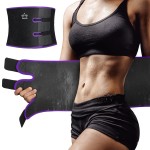 VIMUSFUN Waist Trimmer Belt Men Sweat Band Stomach Wrap, Waist Trainer for Women-Black M