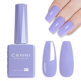 CANNI Purple Gel Polish, 1Pcs Cold Purple Nail Polish Gel High Gloss Soak Off UV Nail French Nail Manicure Salon DIY