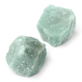QINJIEJIE 1.8-2.2\'\' Green Aventurine 2PCS Natural Rough Healing Crystal Rocks Bulk Large Crystal Rocks Stones for Tumbling Cabbing Polishing Fountain Rocks DIY Decoration Handmade Gifts
