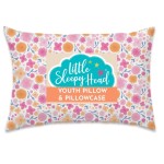 Little Sleepy Head Youth Pillow with Pillowcase 16x22, Soft Jumbo Toddler Pillows, Hypoallergenic Pillow Case - Best Kids Pillows for Sleeping, Perfect Kids Travel Pillows (Whimsy Garden)