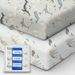 Premium Fitted Baby Boy Crib Sheets for Standard Crib Mattress - Ultra-Soft Jersey Knit Crib Mattress Sheet, Safe and Snug, Durable, Stylish Crib Sheet, 28\'\'x52\'\'x9\'\' Extra Deep Pocket (Whale Dreams)