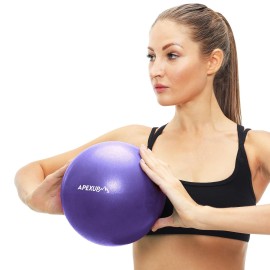 APEXUP Yoga Ball Exercise Ball, Heavy Duty Pilates Ball for Fitness, Balance, Core Workout, Physical Therapy (XXS (9) 23cm, Purple)
