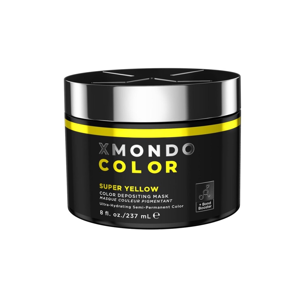 XMONDO Color Super Yellow Depositing Mask & Semi-Permanent Yellow Dye | Infused with Bond Booster Technology & Hyaluronic Acid for Nourishment, Revitalization & Repair, Vegan Formula, 8 Fl Oz 1-Pack