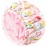 Shower Cap for Women Terry Lined Bath Cap Large Reusable Waterproof Elastic Band Pink Flamingo Shower Caps for Long Thick Hair Soft Bath Shower Hair Caps