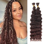 Curly Crochet Hair GoGo Curl Crochet hair for Women Deep Wave Braiding hair,Synthetic Bohemian Crochet Braid Water Wave Crochet hair Extensions (1B/33, 14inch)