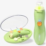 Fansidi Rechargeable Baby Nail File with 8100RPM Motor, Stepless Speed Control, Pressure-Stop Safety, Type-C Charging, Quiet Electric Nail Trimmer for Newborns, Toddlers & Adults, Fresh Mint Green